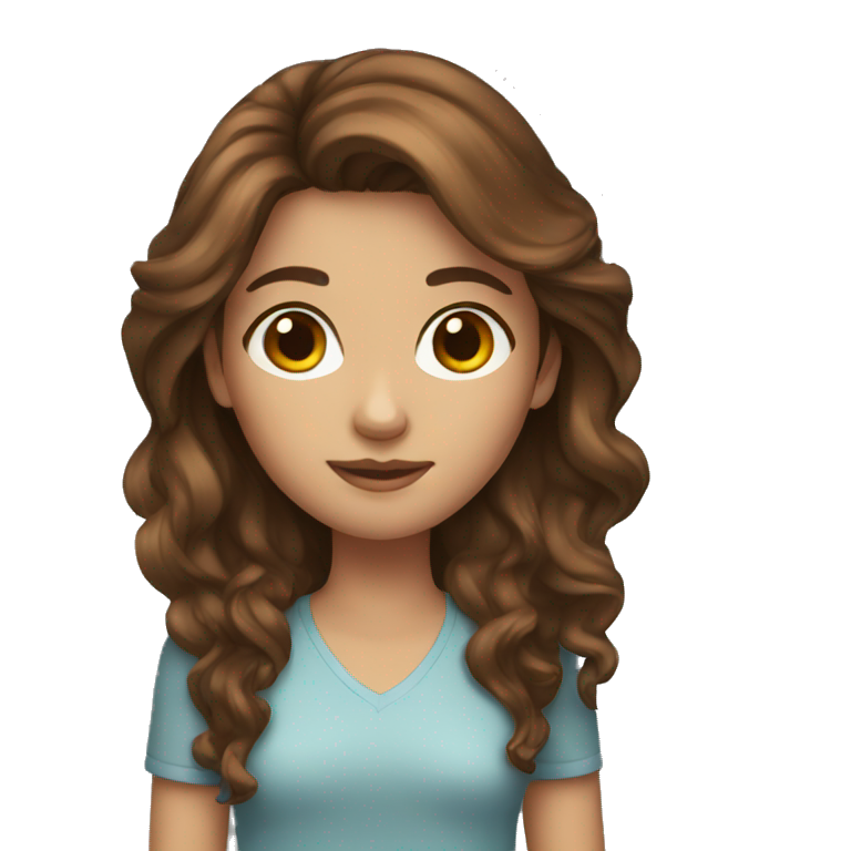 brown hair girl emoji