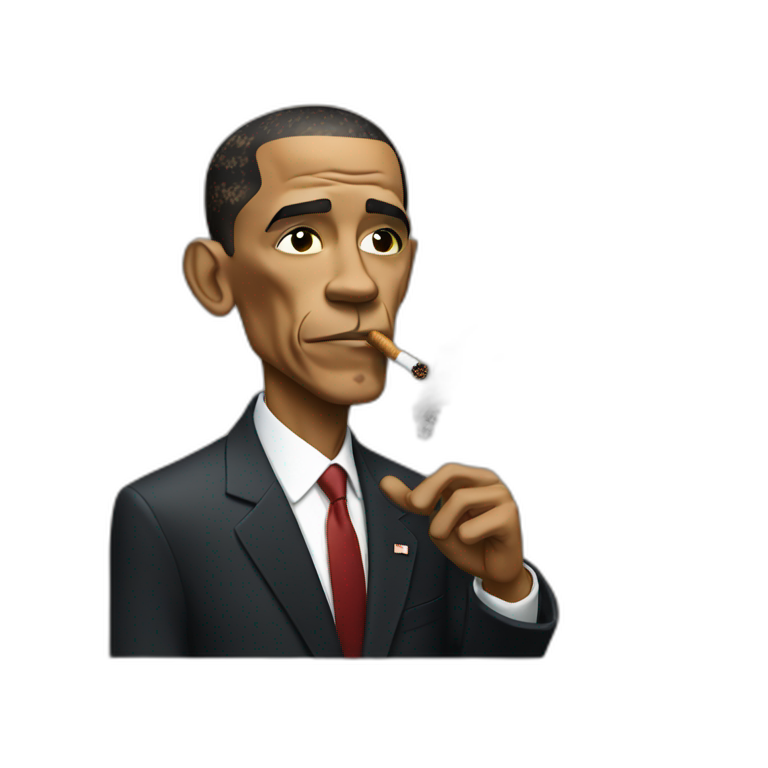 Obama smoking emoji