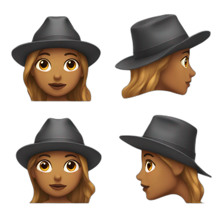 girl with a horse hat emoji