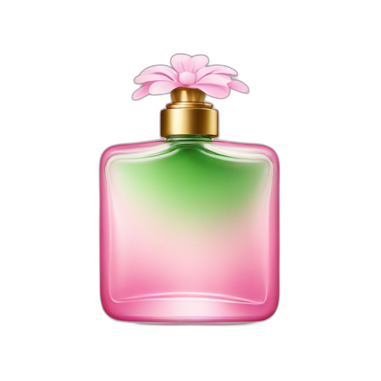 Parfume bottle green flower pink emoji