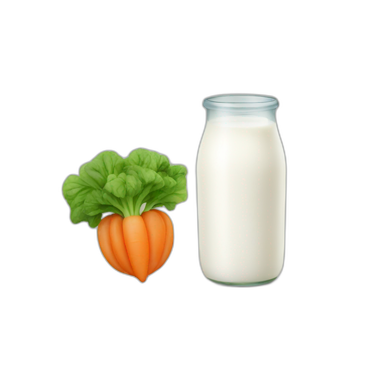 milk and vegetable emoji