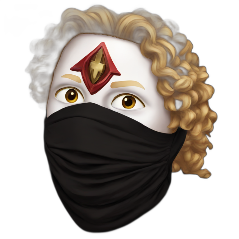 mysterious masked figure emerges emoji