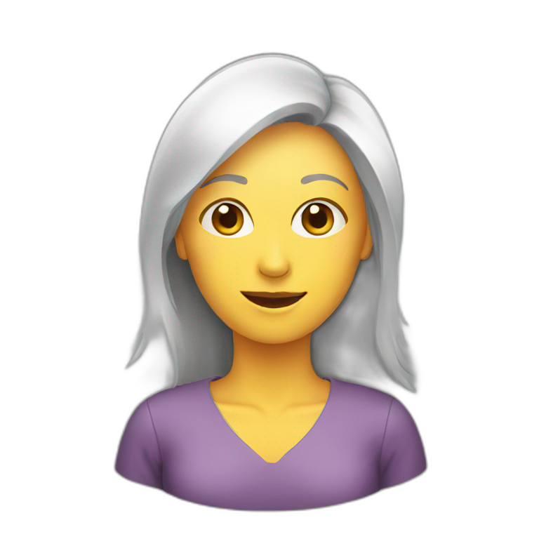 women presenting a slide emoji