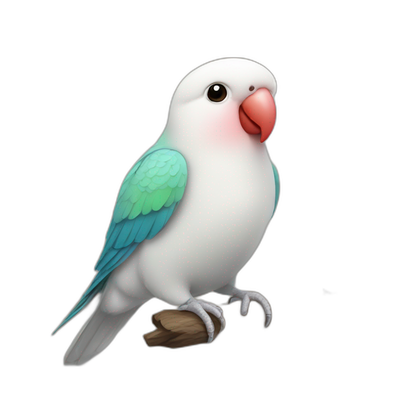 Lovebird white emoji