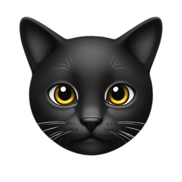 Cat black ans White  emoji