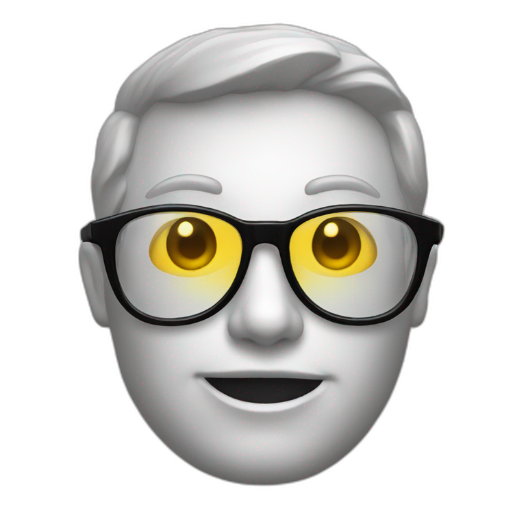 Caca avec des lunette emoji