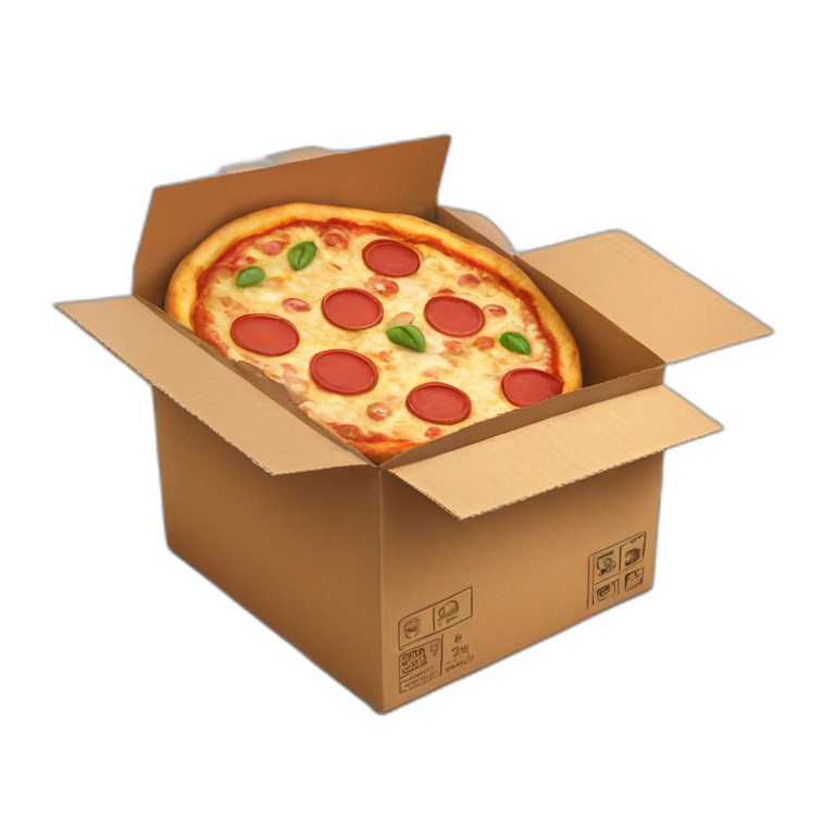 pizza in a cardboard box emoji