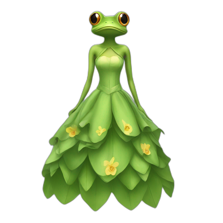 flying frog dress emoji