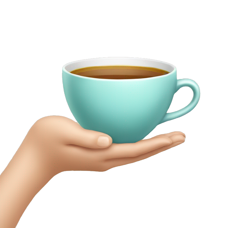 hand holding teacup emoji
