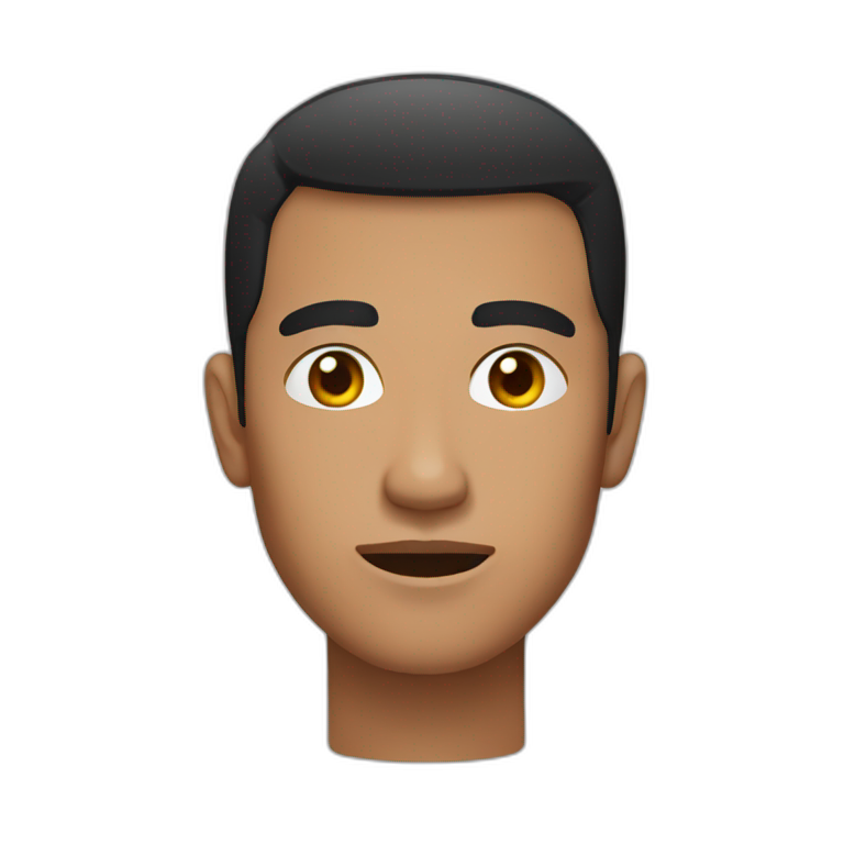 Indonesian man square face thick eyebrows emoji