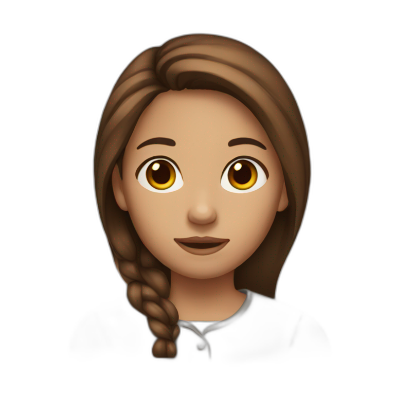 Girl with brown hair emoji