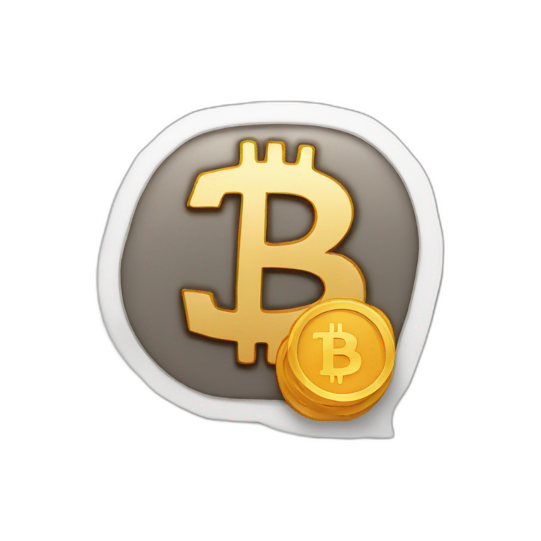 A Bitcoin sticker with the text “Paid” written on it  emoji