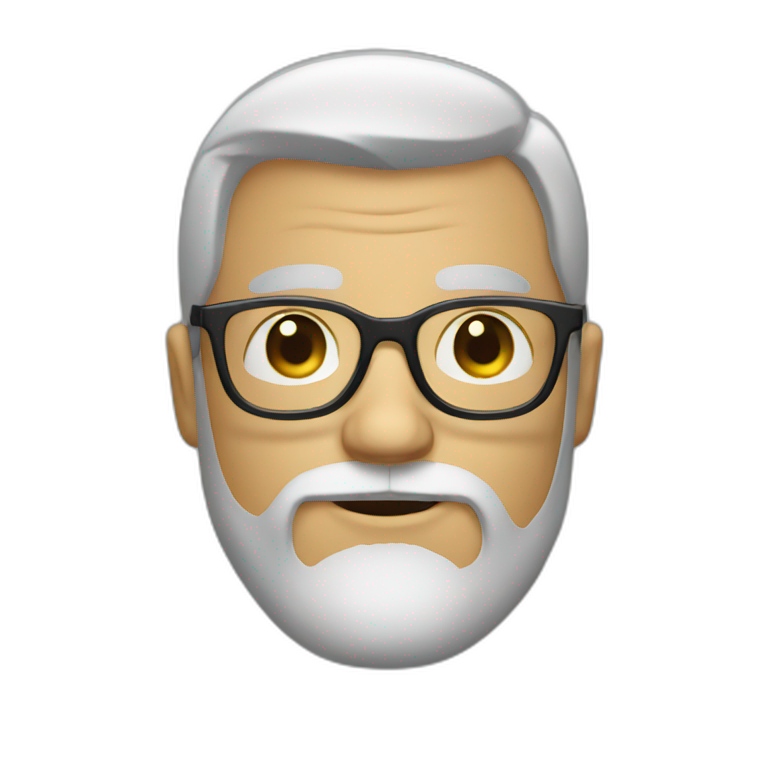 guy with beard and heavy glasses emoji