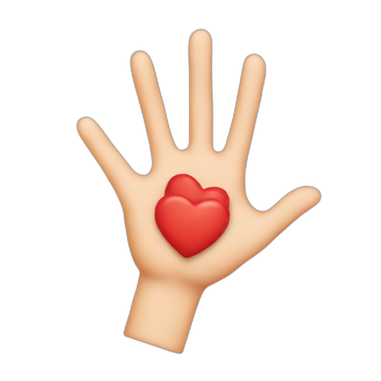 coeur main emoji