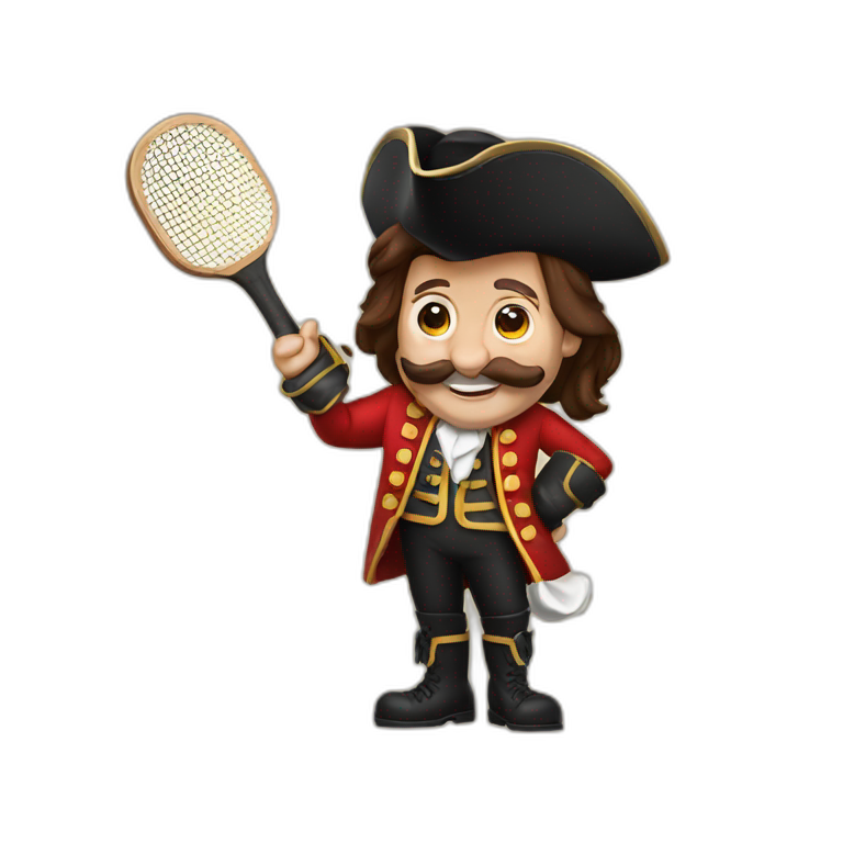 Captain hook with ping pong paddle emoji
