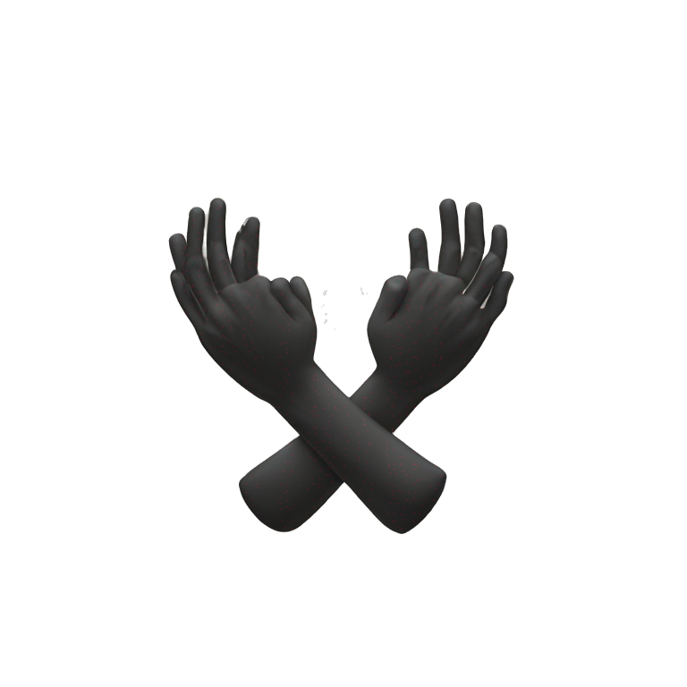 Emoji with crossed hands emoji