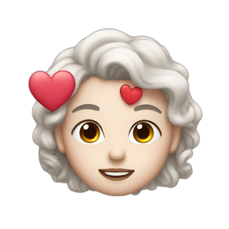 Love with human face emoji