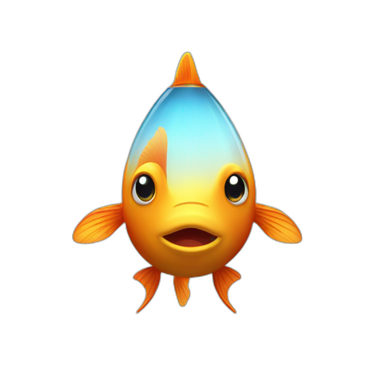 gold fish rocket emoji