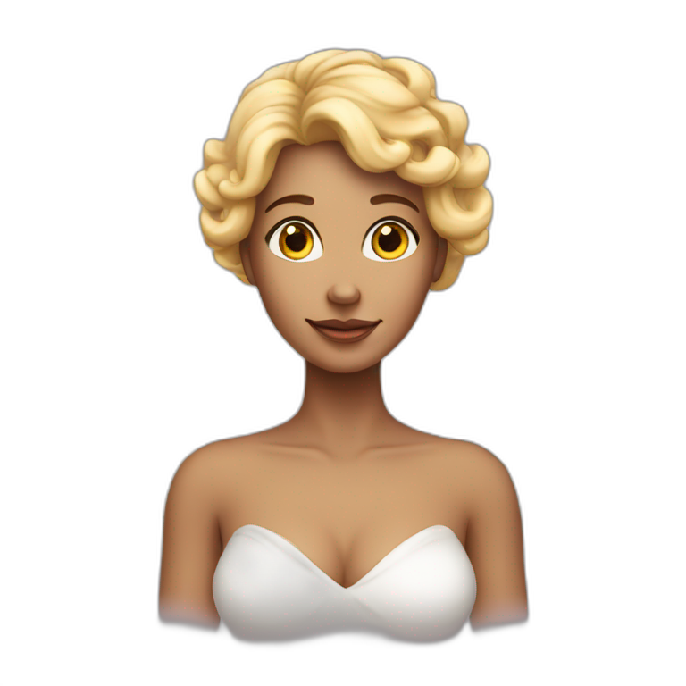 woman with ring above her head, angel emoji
