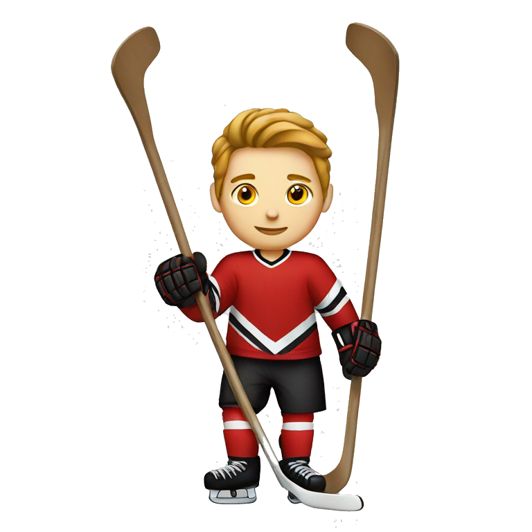 hockey player red emoji