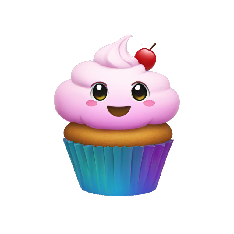 an rgb cupcake gaming emoji