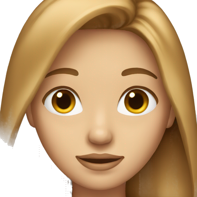 Long light brown hair girl emoji