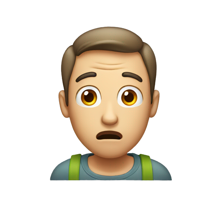 A shocked man holding his head emoji