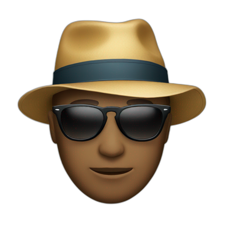 Sunglasses with hat emoji