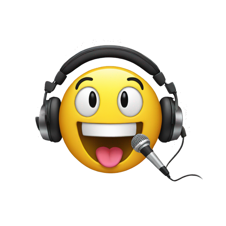 smiley face singing emoji