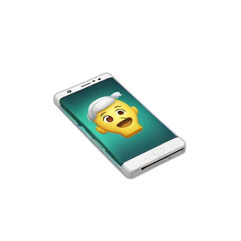 Foldable Smart phone emoji