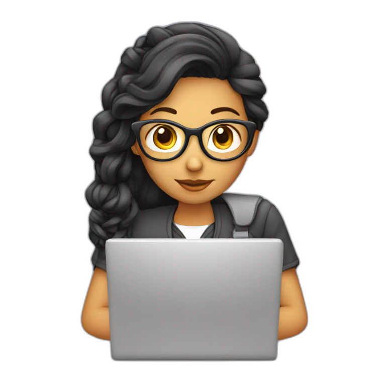 computer programmer Girl with computer emoji
