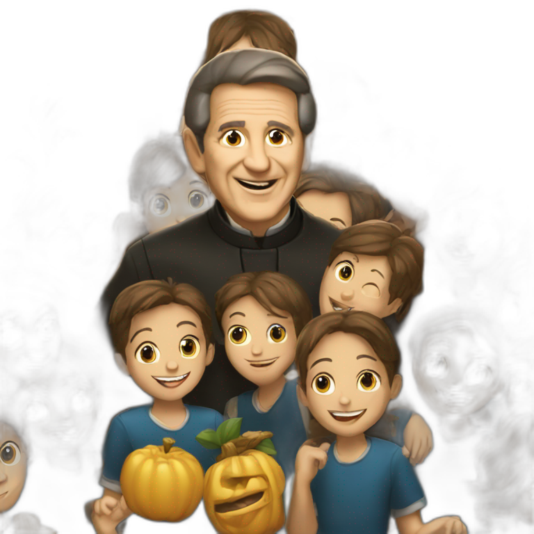 don bosco with kids emoji