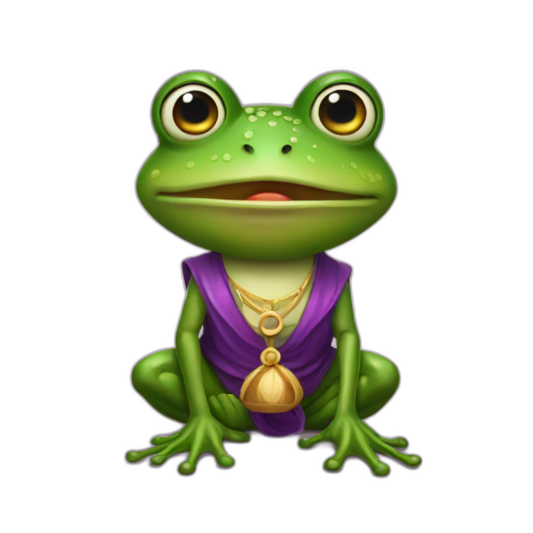 fortune-teller frog emoji