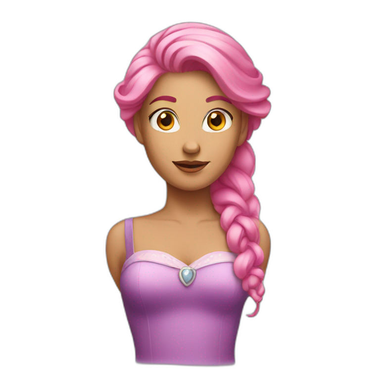 Woman-with-pink-hair-princess emoji