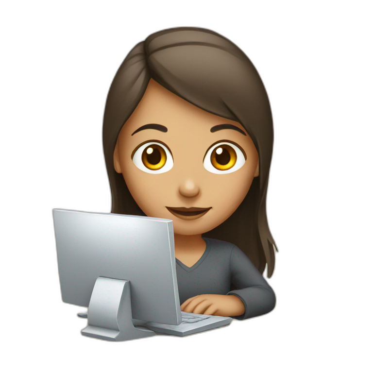 Girl computer emoji