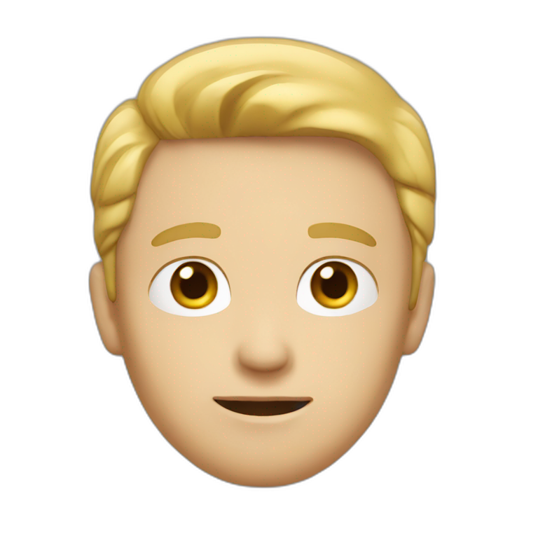 white male boring emoji
