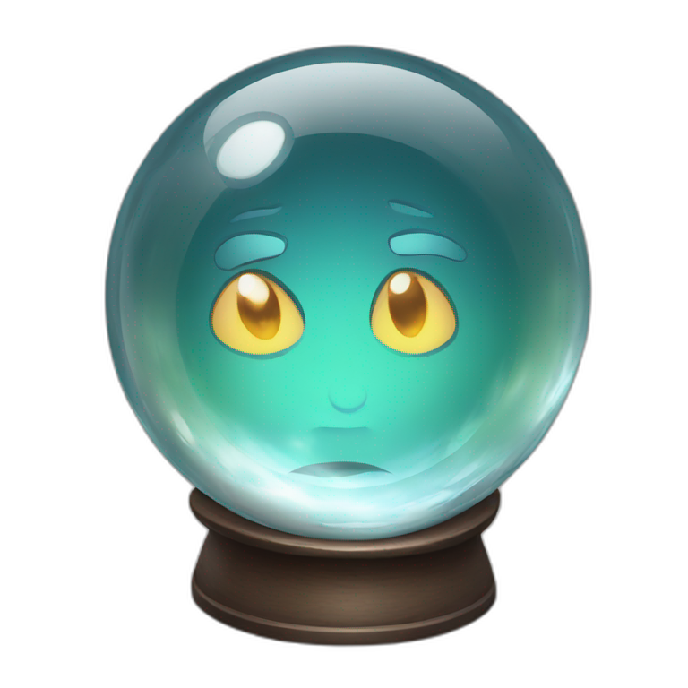 looking into a crystal ball emoji