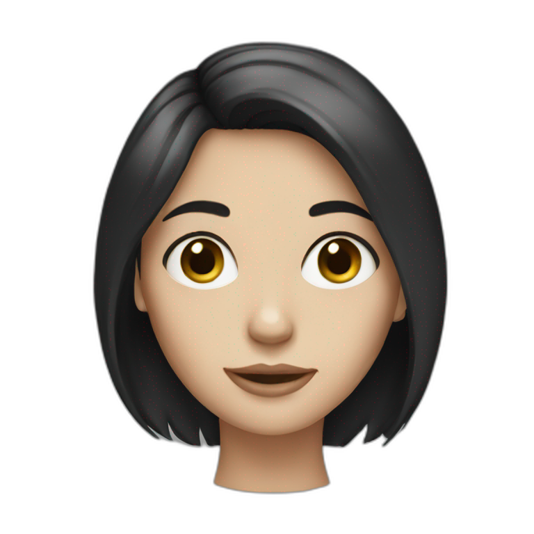 black-haired white girl emoji