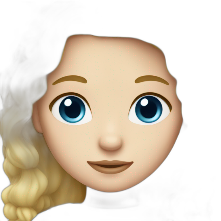 blonde hair girl with blue eyes  emoji