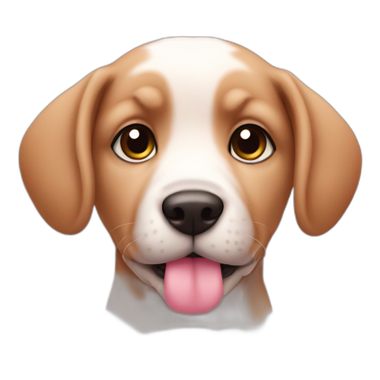 puppy face pink emoji