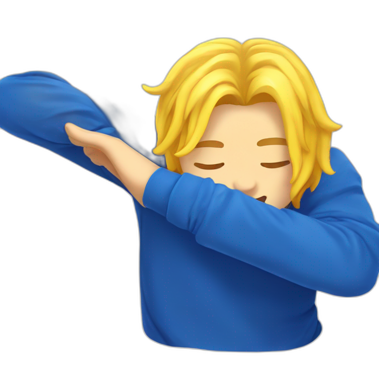 blonde boy's blue shirt emoji