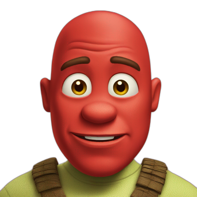 Shrek rojo emoji