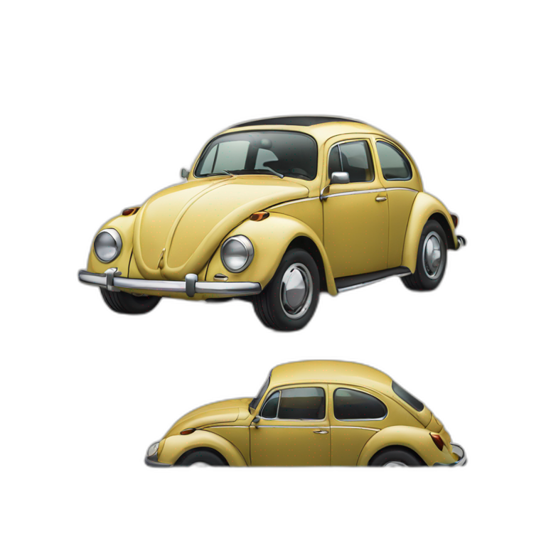 Laughing VW beetle  emoji