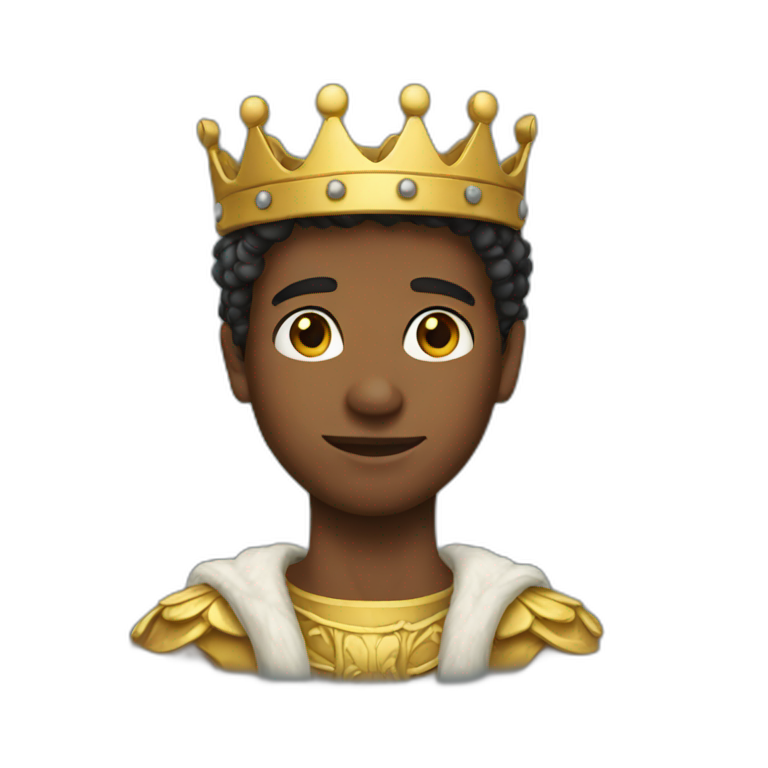 Young man king emoji