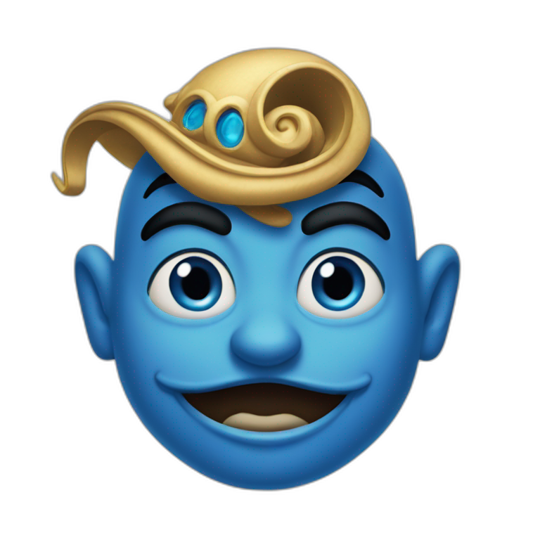 Blue genie from Disney’s Aladdin  emoji