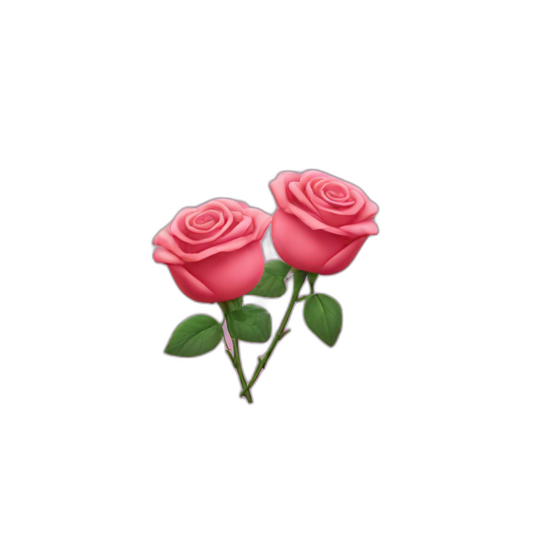 Two roses for two barbies emoji