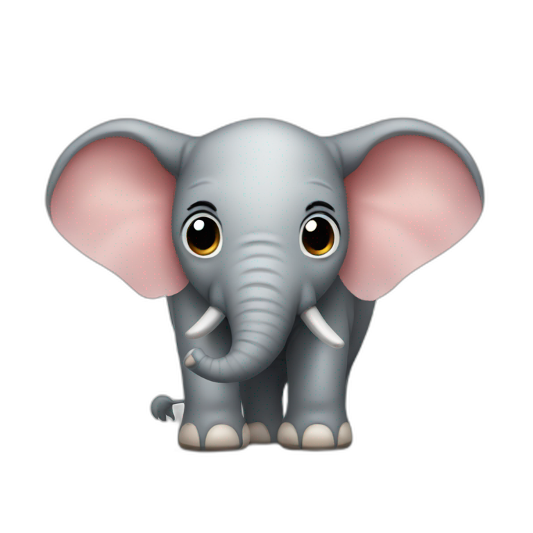 Elephant looking like cow emoji