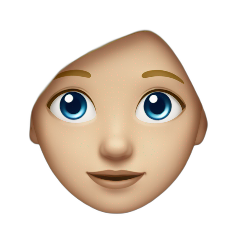 little blonde girl with blue eyes emoji