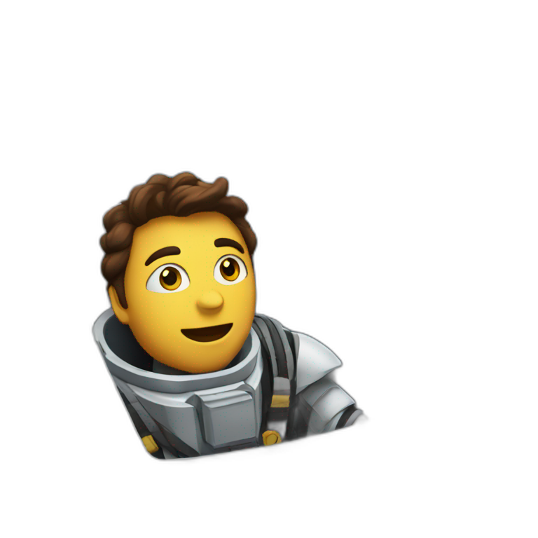 Elon in a space ship emoji