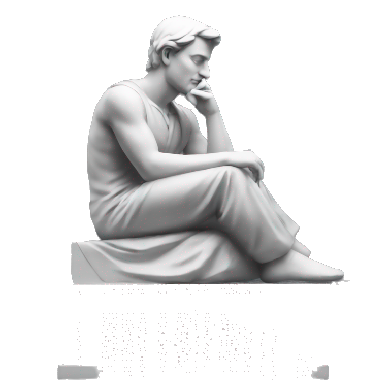 thinker statue managamnet emoji